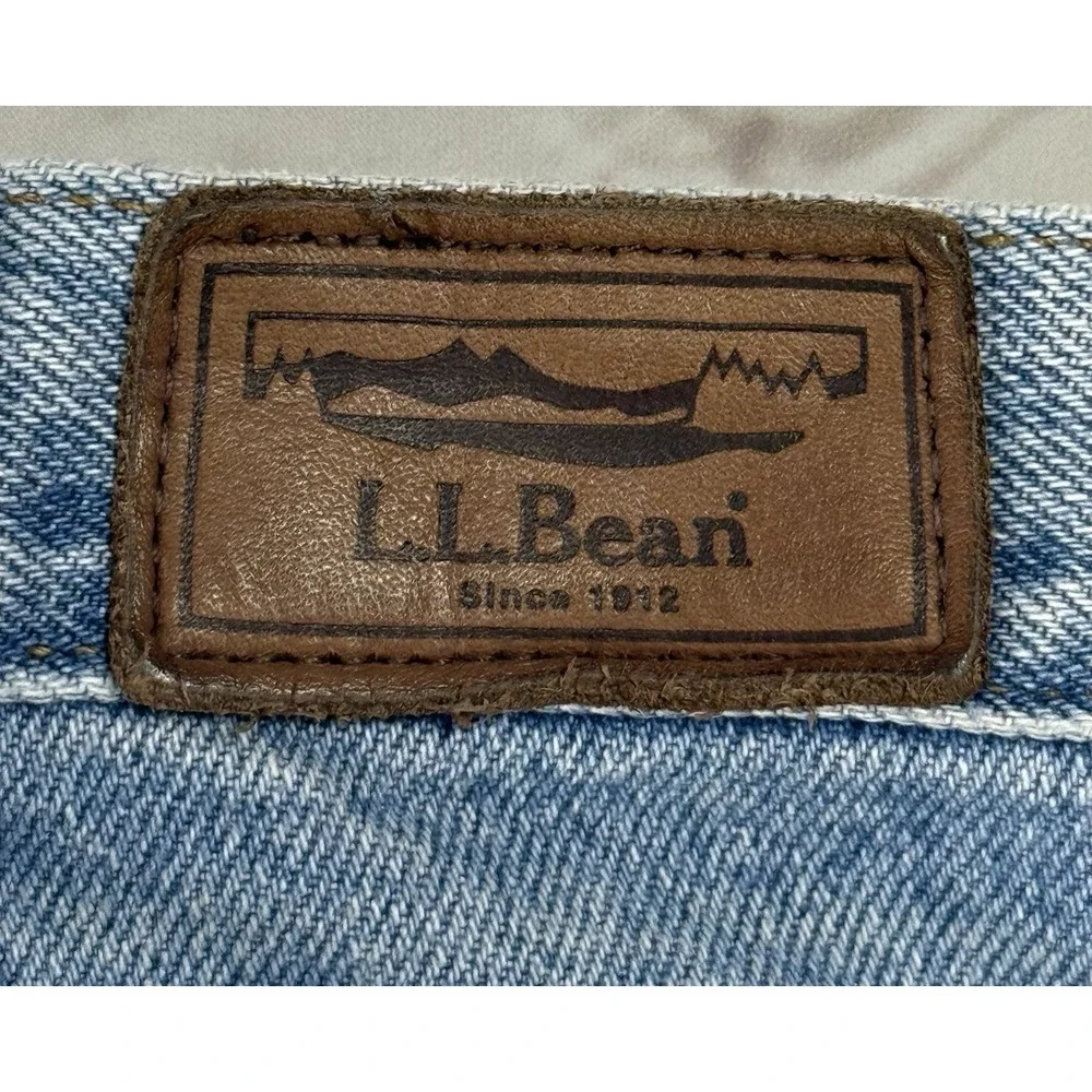 LL‎ Bean Jeans Men's 36x29 Light Blue Double L Relaxed Fit Straight Leg